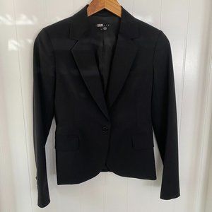 Theory Stretch Wool Black Suit Blazer - 0